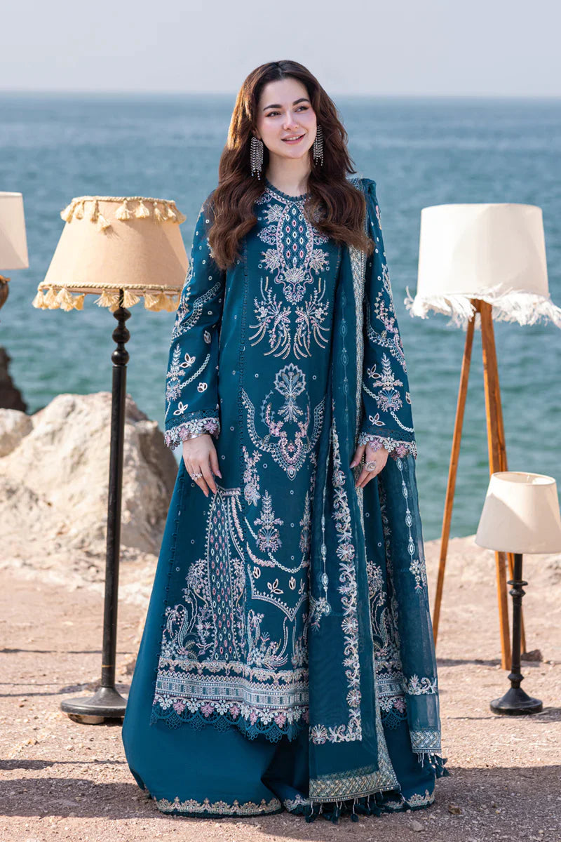 Qalamkar Blue Luxury Lawn Collection Replica