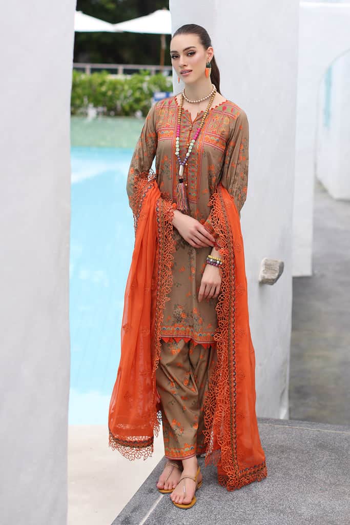 Printed Bamber Chiffon Dupatta