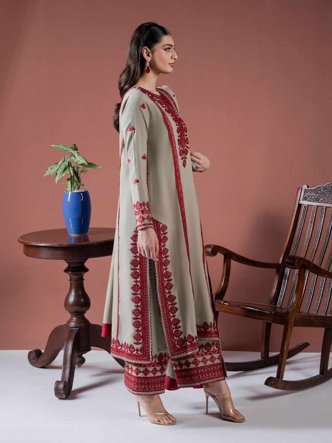 Lawn Dupatta 4 Border Embroidered