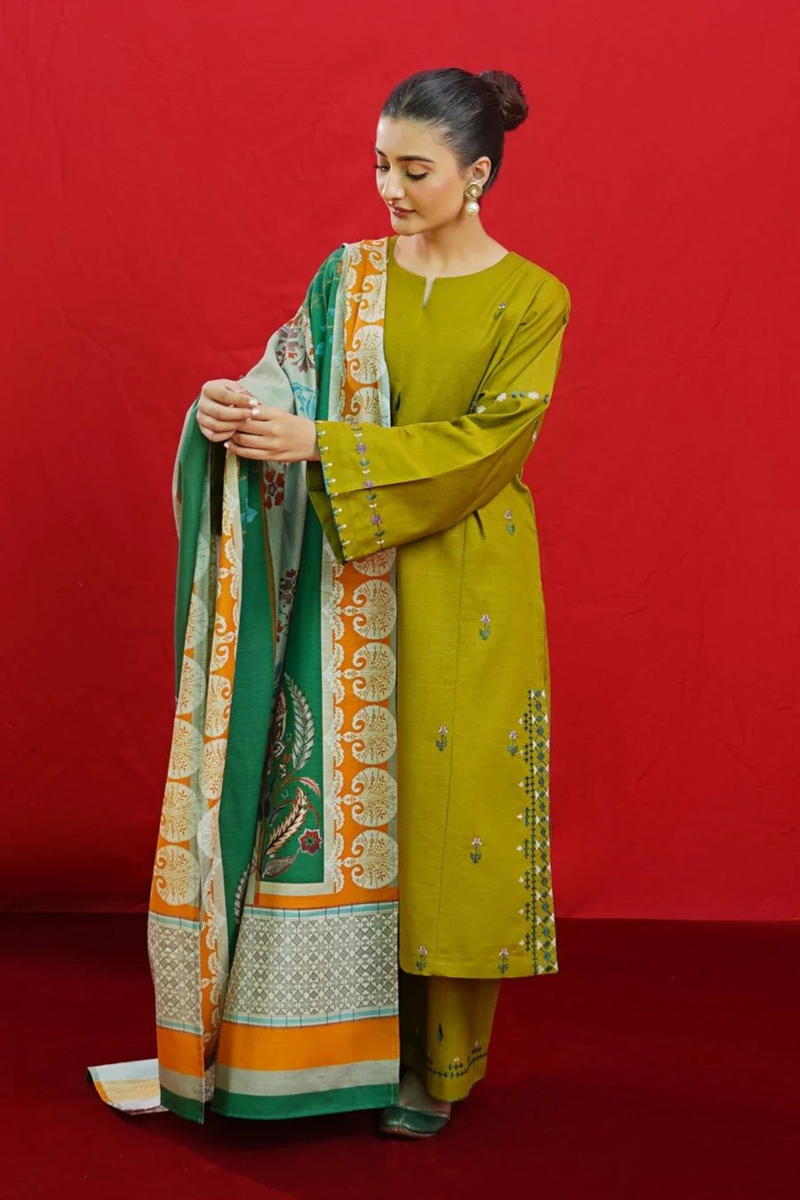 Jacquard Monar Printed Dupatta