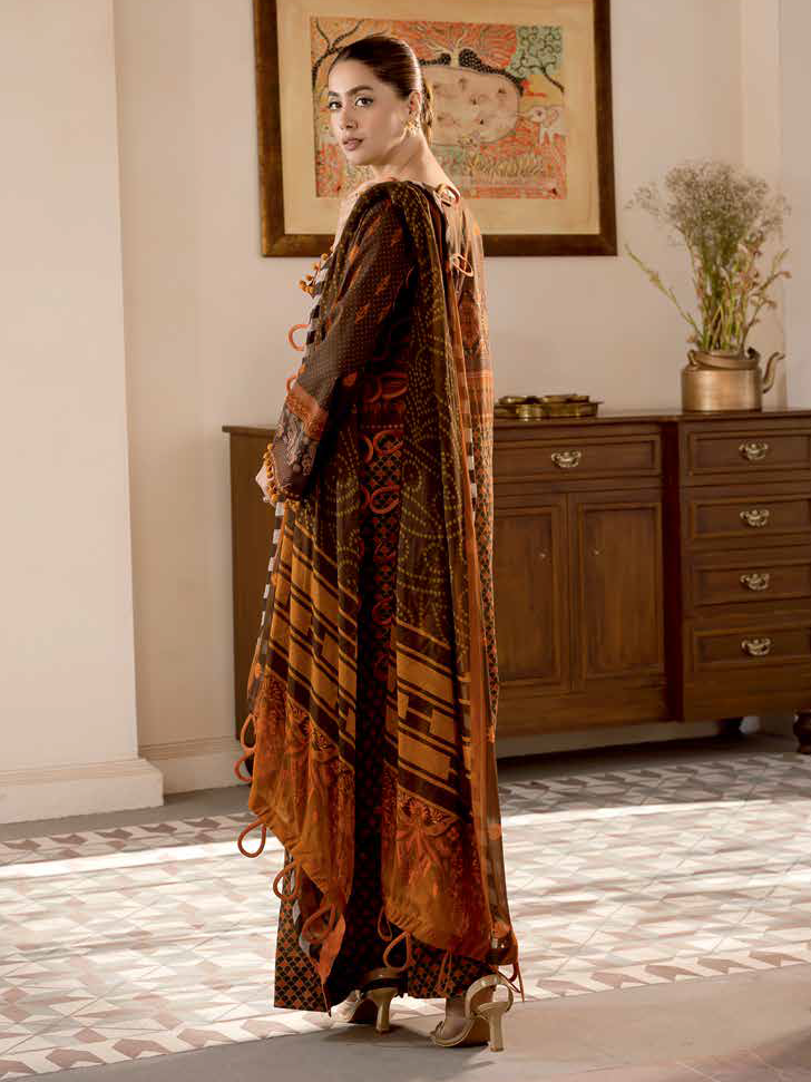 Printed Bamber Chiffon Dupatta