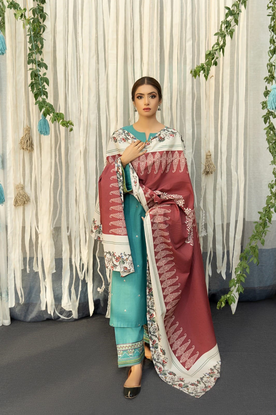 Digital Print Silk Dupatta