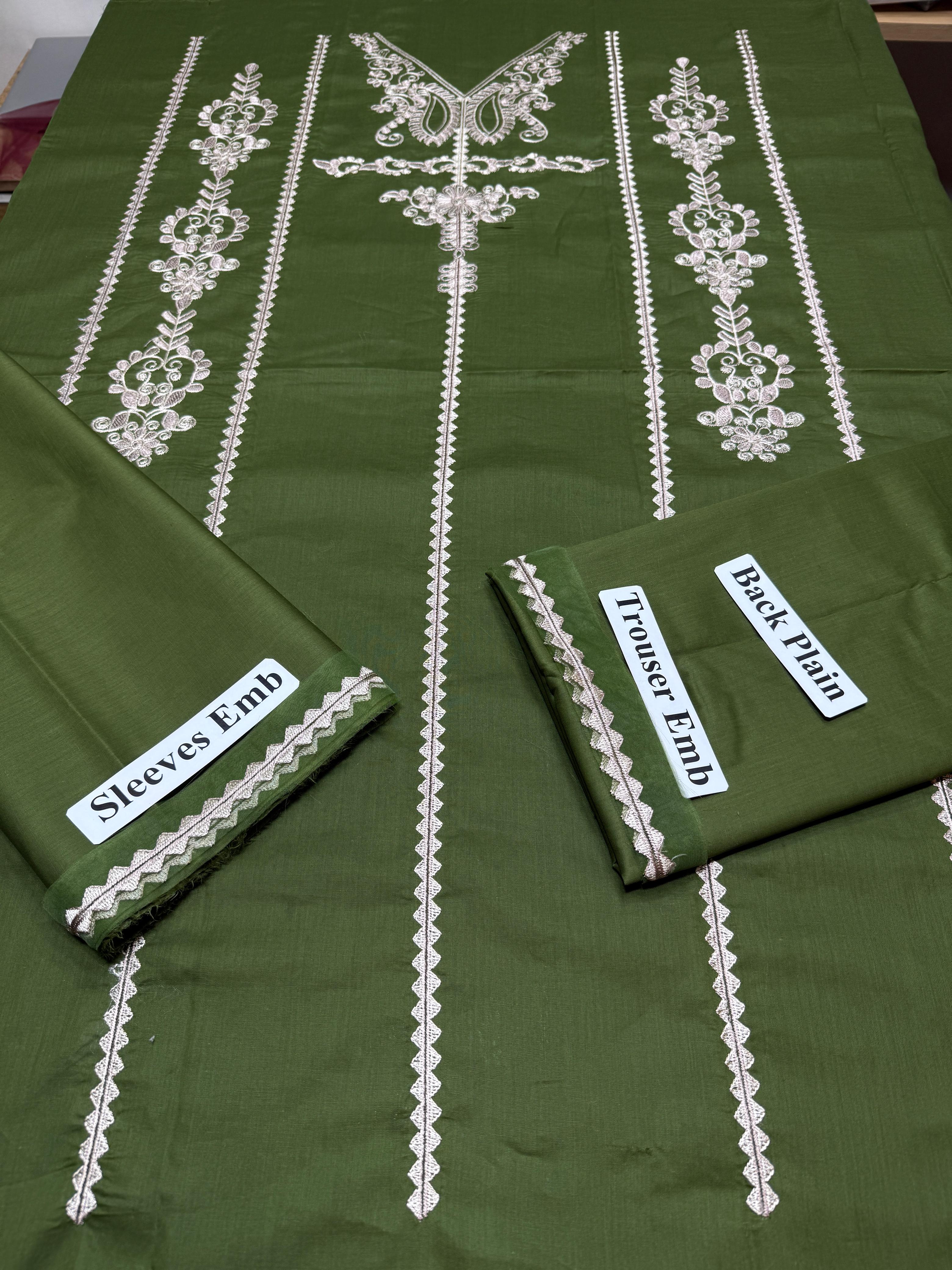 Heavy Embroidered Shirt with daman Embroidered