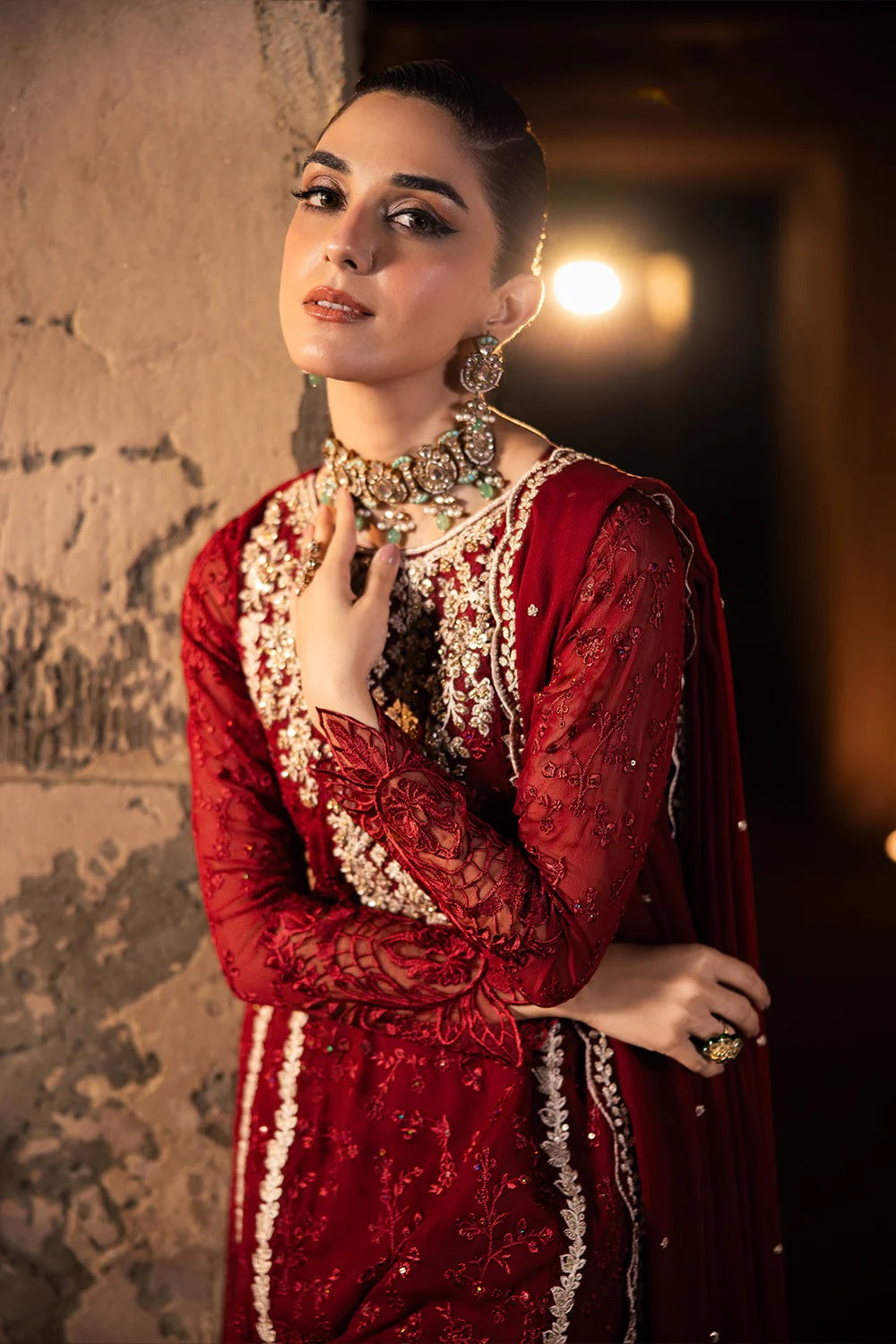 Azure Ensembles Embroidered Formals Royal Crimson TC-1128