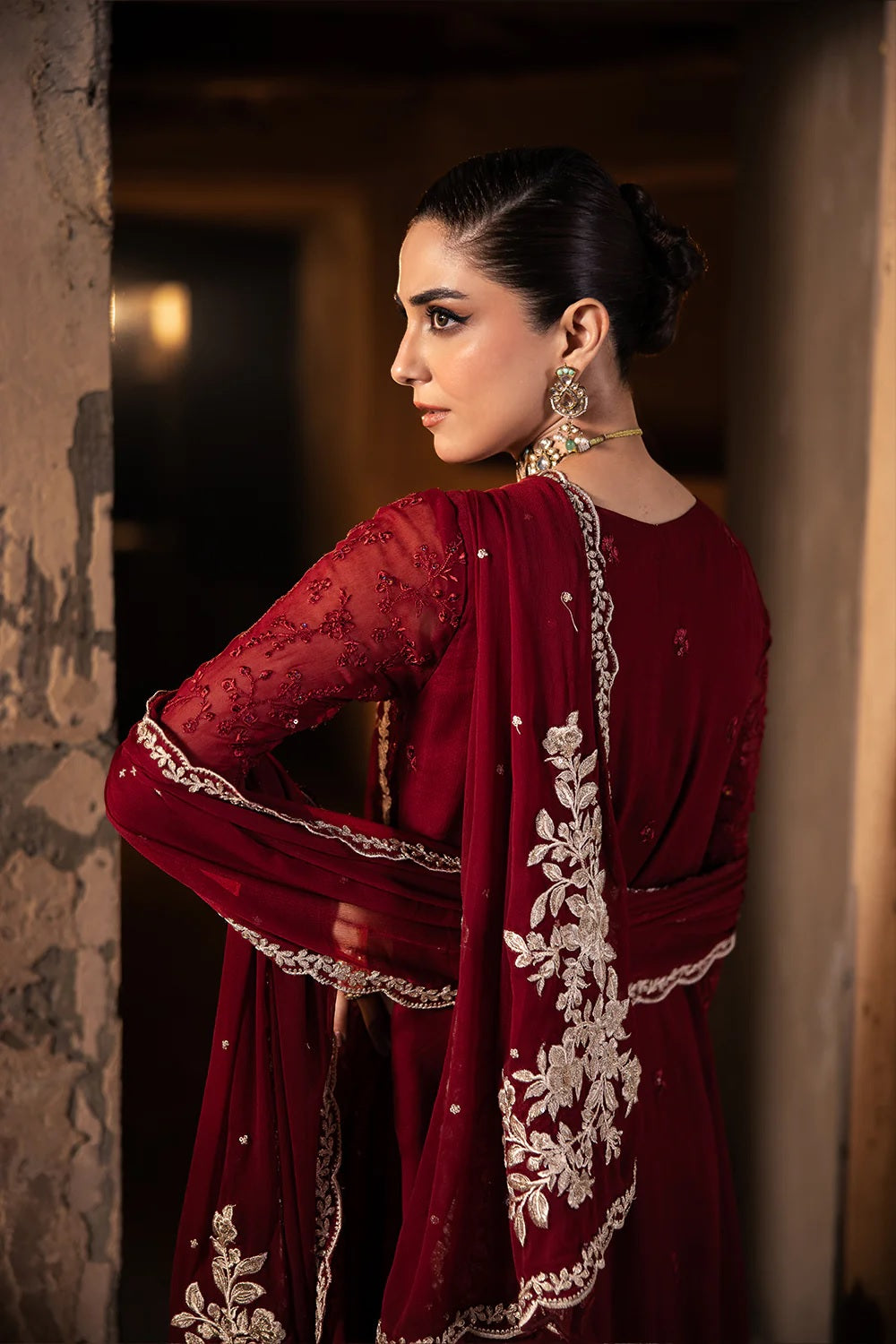 Azure Ensembles Embroidered Formals Royal Crimson TC-1128