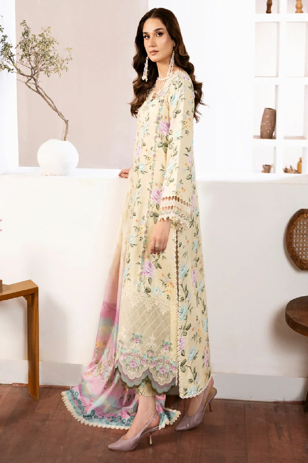 Bin Ilyas Printed Embroidered Lawn - Noura 71B - TC-1135