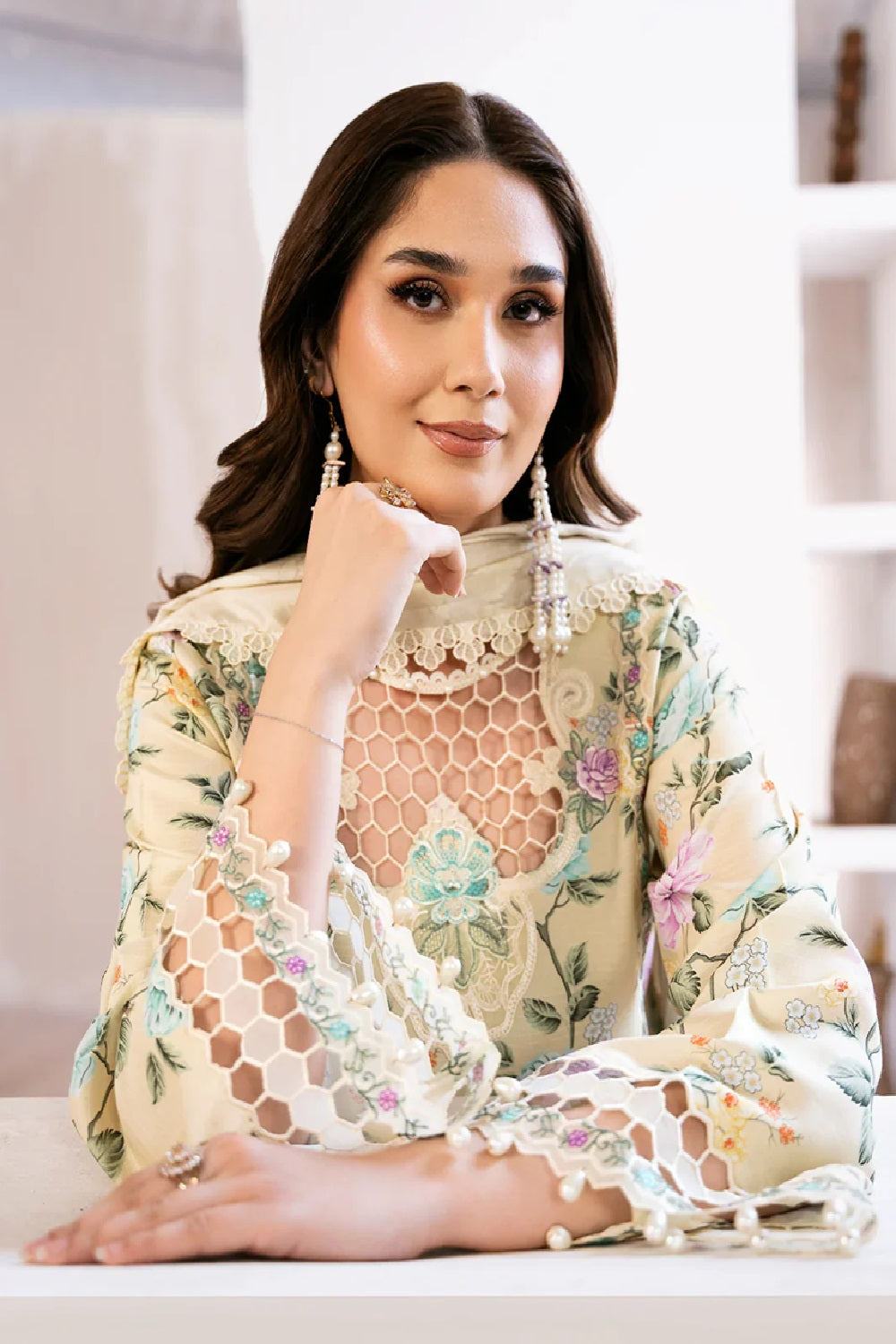 Bin Ilyas Printed Embroidered Lawn - Noura 71B - TC-1135