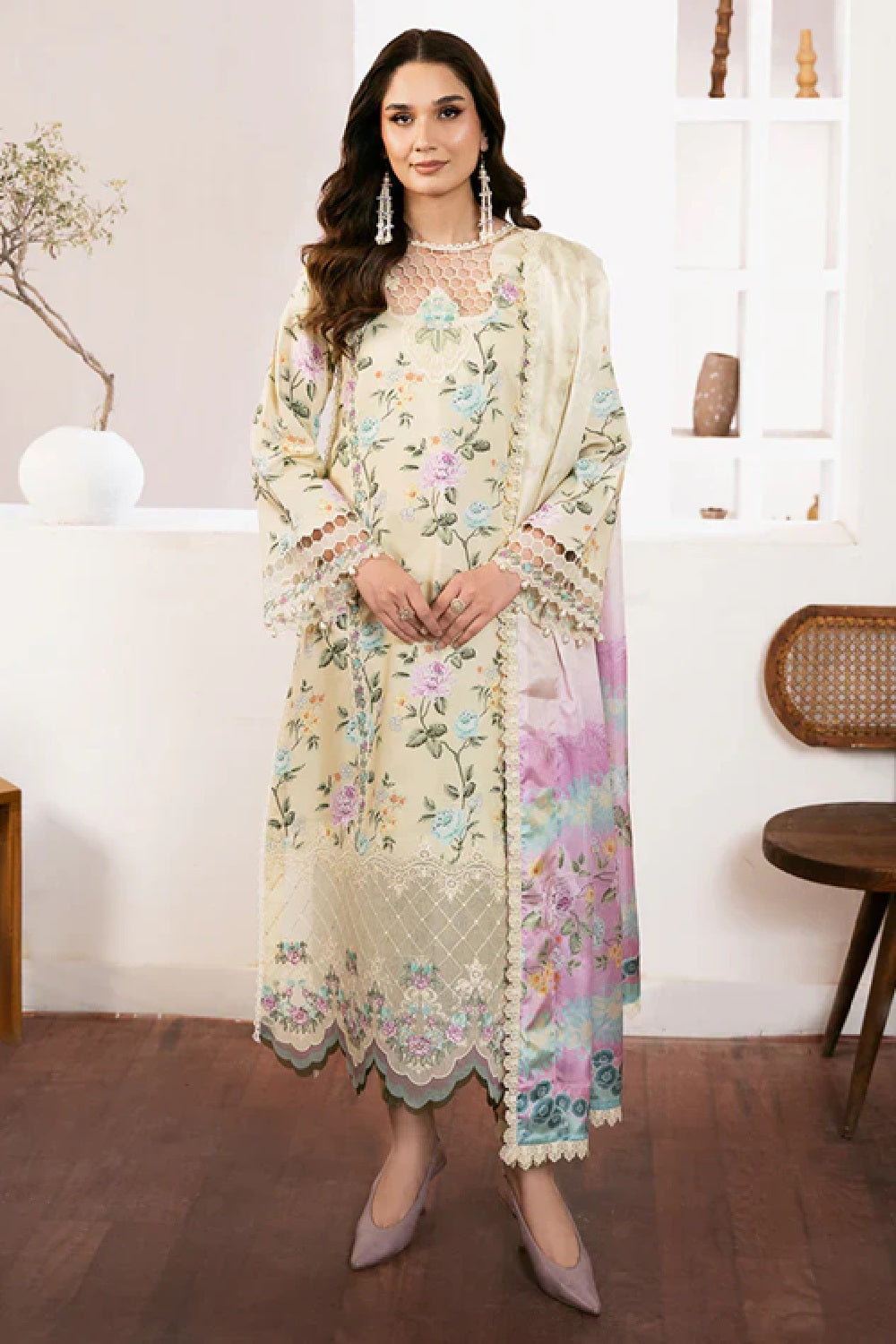 Bin Ilyas Printed Embroidered Lawn - Noura 71B - TC-1135