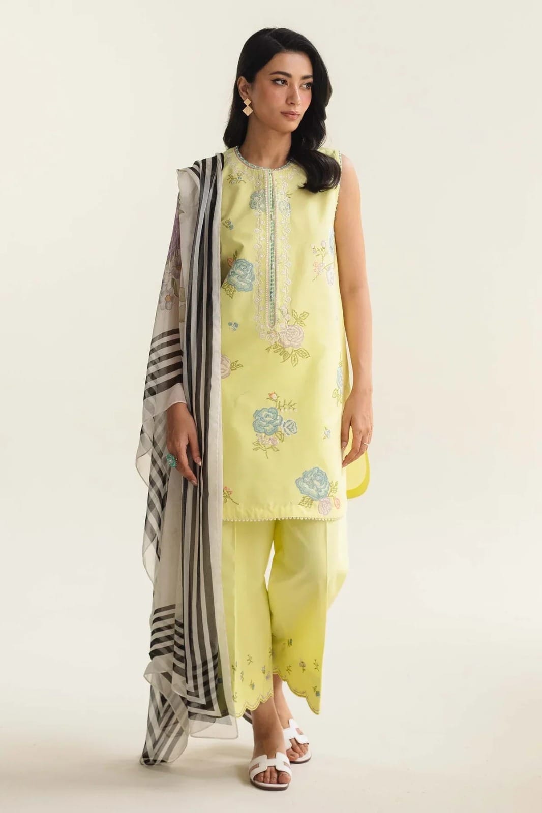 Digital Printed Silk Zari Dupatta